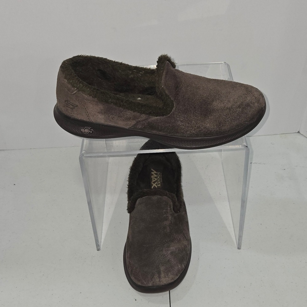 Skechers On the GO Joy 14719 Womens 8.5 Chocolate Brown Fur Lined Loafers